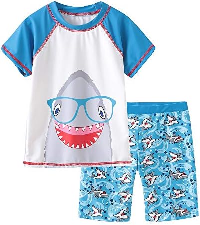 Grandwish Boys Shark Swimsuit Short Sleeve Sun Protection Set 12M-5T