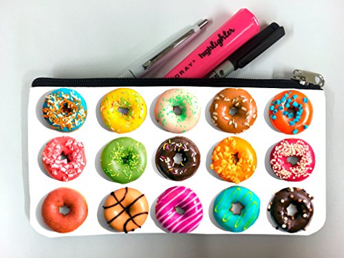 Fun Donuts Doughnuts Student Pen Pencil Case Coin Purse Pouch Cosmetic Makeup Bag