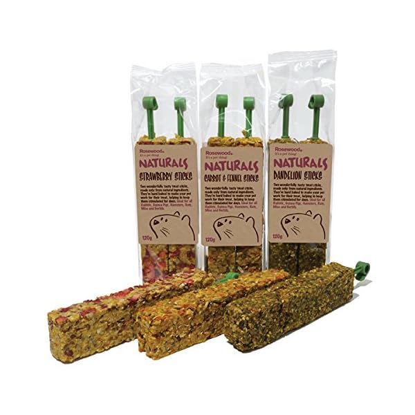 Rosewood-Naturals-Carrot-and-Fennel-Sticks-Treat-120-g Rosewood Naturals Carrot & Fennel Sticks, Rabbit Treats & Small Animal Treats, 140g