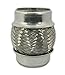 RP Remarkable Power, 2.25 inch Inlet Exhaust Flex Pipe, ID x 4 Length Flexible Tube, Stainless Steel Double Braid Heavy Duty Universal type Muffler Pipe RK7510 Replacement part