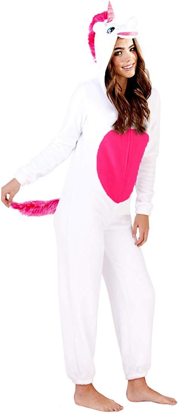 FBA Boutique Womens 3D Unicorn All in One White Unicorn - Large