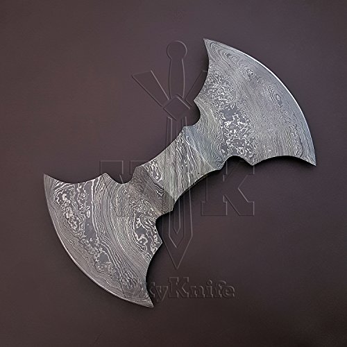 Handmade Damascus Steel AXE Hatchet Head Knife VK2038 - Thumbnail 5