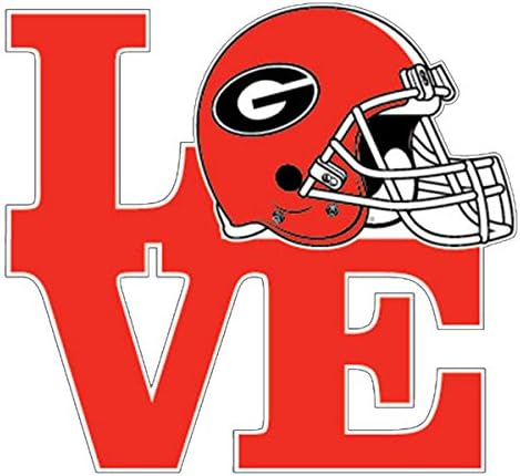 Georgia Bulldogs LOVE Football Helmet Decal