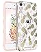 BENTOBEN iPod Touch 5 Case,iPod Touch 6 Case,Hybrid Solid PC Back Cover Soft TPU Bumper Cute Pineapple Pattern Shockproof Heavy Duty Protective Case Cover for iPod Touch 5th/6th Generation,White/Gold