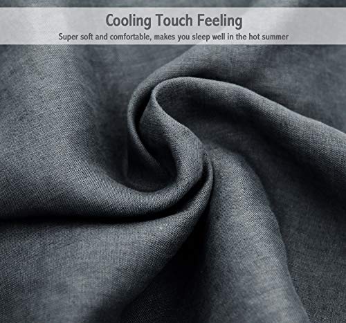 image for MARQUESS Pure Linen Sheet Set-Luxurious Soft Cooling 4-Piece Sheets, 1