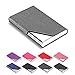 DMFLY Business Card Holder for Women and Men - Magnetic Shut Case for Purse (Gray)