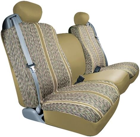 Saddleman Custom Made Rear Bench / Backrest Seat Cover - Saddle Blanket Fabric (Tan)