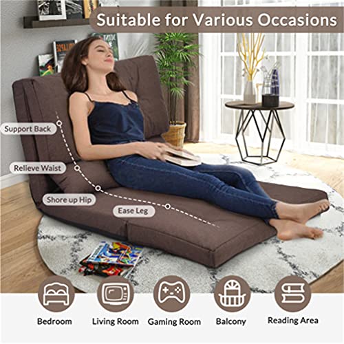 AWQM Folding Floor Sofa, Futon Sofa Bed Adjustable Lazy Sofa Multi