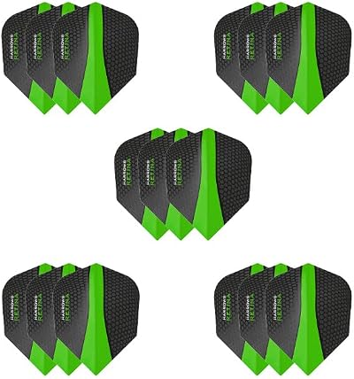 Harrows Retina Dart Flights 5 Sets 15 Flights 100 Micron Green UK Made