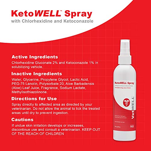 KetoWELL Chlorhexidine & Ketoconazole Antiseptic Medicated Spray for Dogs & Cats - Hot Spot Treatmen - //medicalbooks.filipinodoctors.org