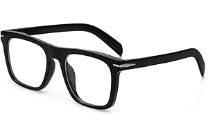 JOVAKIT Square Frame Glasses for Women Men Non-prescription Clear Lens Eyeglasses Anti-Blue Light Lens Eyewear