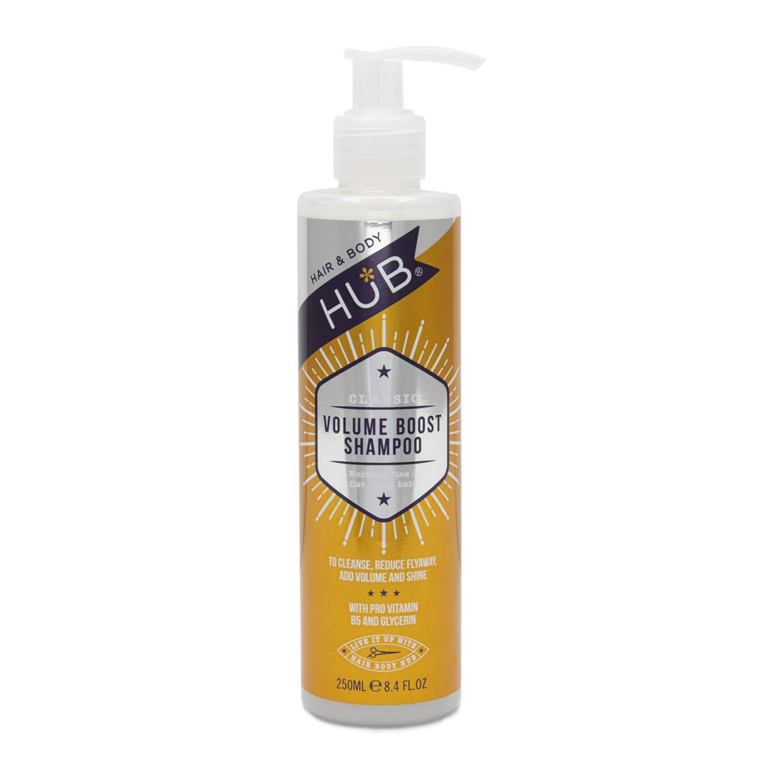 HUB Classic Volume Boost Shampoo 250ml x 1 for Normal, fine, flat and limp hair.
