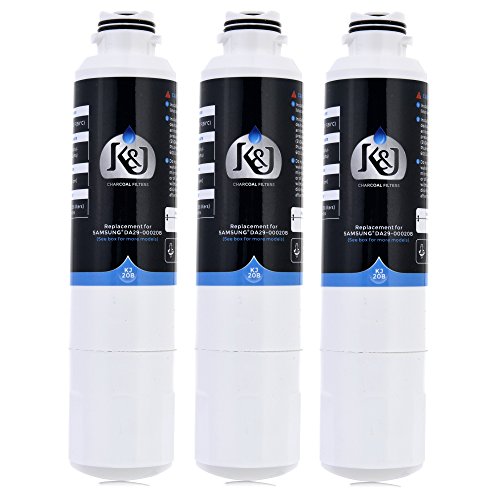 Samsung Compatible Refrigerator Water Filters for DA2900020B, RF263BEAESR, and RF28HMEDBSR - Samsung HAF-CIN/EXP and 46-9101 Compatible Refrigerator Water Filters, NSF 42 Certified (3 Pack)