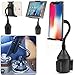 Sunjoyco Car Cup Holder Mount for Phone Tablet, 2-in-1 Car Cradles Adjustable Gooseneck Holder Compatible with Apple iPhone, Samsung Galaxy Tab, All Smartphones & 7