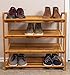 BIRDROCK HOME 4 Tier Bamboo Shoe Rack - Home Storage Wood Organization - Natural Durable Environmentally Friendly Organizer - Closet Cabinet Shelves Shelf - Fits 9-12 Shoes