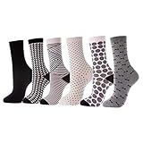 Mio Marino Premium Womens Dress Socks - 80% Cotton Crew Socks for Ladies - 6 Pack