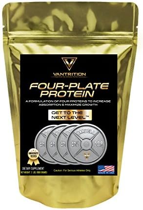 Vantrition VAN PRO Four Plate Protein - Advanced Whey Isolate Protein Powder Mix (1 LB, Vanilla Ice Cream)