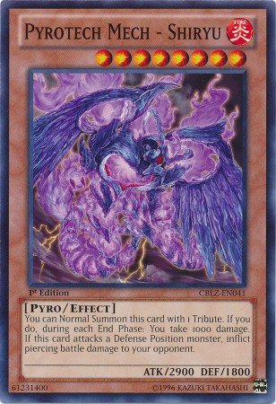 Yu-Gi-Oh! - Pyrotech Mech - Shiryu (CBLZ-EN041) - Cosmo Blazer - 1st Edition - Common