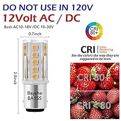 BAYSHE 3W 12V BA15S S8 SC Bayonet Single Contact