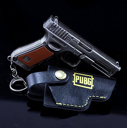 Games Eat Chicken Gun Rifle Metal Grenade pan Model Action Figure Arts Toys Collection Keychains Gift