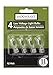 Moonrays 95527 Wedge Base Outdoor Lighting Bulbs with 150 Lumens (Clear; 11 Watts; Low Voltage; 4 Per Pack)