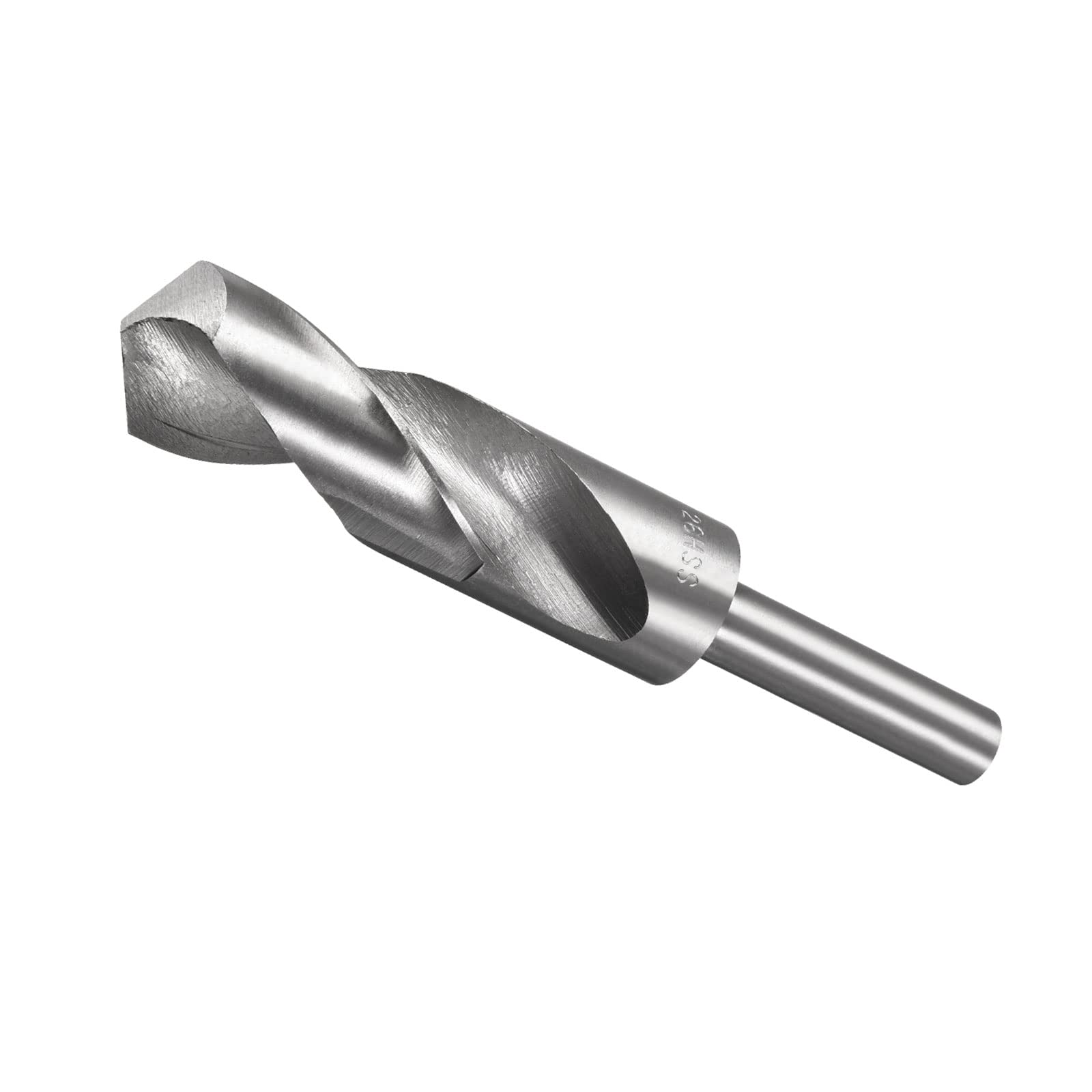 CoCud Reduced Shank Drill Bit, 26mm Cutting Edge 1/2" Shank, High Speed Steel 4241 Polished Twist Drill Bits - (Applications: for Aluminum Copper Wood Plastic)