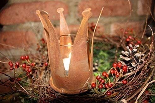 Rostikal Tealight holder from patina/Metal for Advent and Christmas decoration