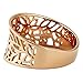 CloseoutWarehouse Rose Gold-Tone Plated Sterling Silver Victorian Style Leaf Filigree Vintage Ring Size 8