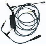 Cable Boom Microphone Volume Compatible with gaming PS4 Xbox One PC Laptop phone Compatible with Bose QuietComfort 25, 35,QC25, QC35, Compatible with Sennheiser HD598 Cs, HD599, HD569, HD579 Headphone