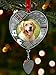 Dog Memorial Ornament - Dated 2025 - Hanging Picture Ornament - Paw Prints on My Heart Poem Message - Gift-Storage Bag Included - 4.5