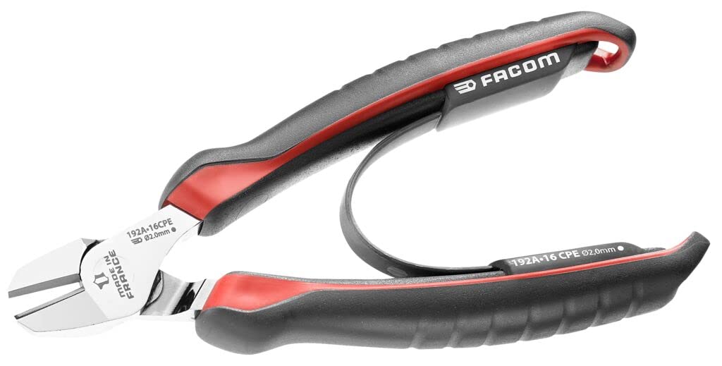 Facom 192 a.20cpe Diagonal Cutting Pliers, 200 mm, Red/Black