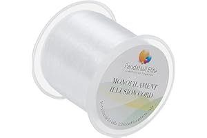 PH PandaHall 142 Yards 0.2mm Clear String Fishing Line Invisible Beading Cords Nylon Thread String Inelastic Jewelry Wire for Valentine Bracelet Jewelry Making Ornaments Hanging Party Decor Seed Beads