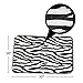 ULTNICE 3pcs Zebra Bathroom Mat Flannel Lid Toilet Cover Set