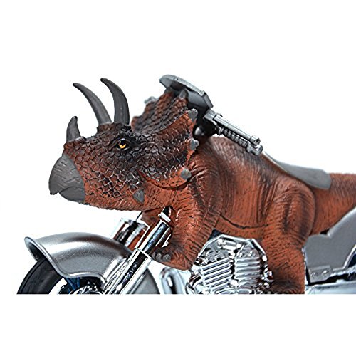 BigNoseDeer dinosaur motorcycle toys - animal friction motorcycles toys dinosaurs Triceratops 7.1" x 4" - Thumbnail 4