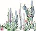 Desert Cactus Art Tapestry Landscape Wall Hangings Echinopsis Tubiflora Watercolor Printed - large Tablecloths Wall Backdrop Hippie Bedspread Tapestry 59x52 inches HYC05-US