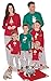 PajamaGram Matching Family Christmas Pajamas - Personalized, Red/Green, Men's, L