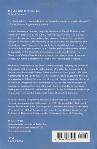The Character of Physical Law (MIT Press) - //medicalbooks.filipinodoctors.org