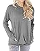 Lyxinpf Women's Casual Round Neck Sweatshirts Slouchy Pockets Pullover Long Sleeve Loose T Shirts Blouses Tops