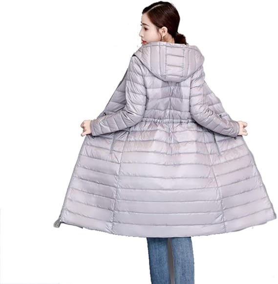 Amazon ダウンコート レディース ロング ダウンジャケット フード 超軽量 防風 Aライン 着痩せ 撥水 ブラック 無地 厚手 ダブルファスナー アウター 冬服 防寒着 プレゼント M 4xl コート ジャケット 通販