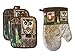 Owl and Fox in Forest 7 Piece Kitchen Towel Set - 2 Towels, 2 Pot Holders, 2 Dishcloths, 1 Oven Mitt