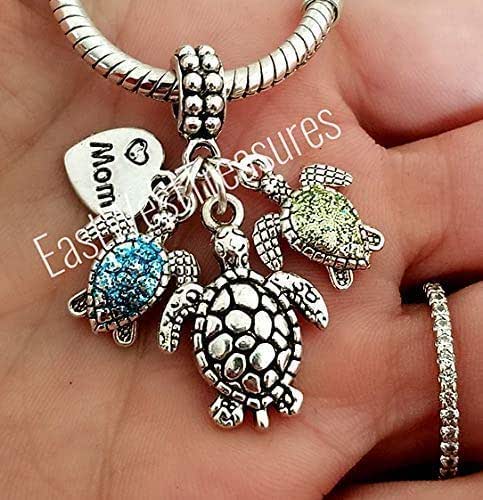 mom and baby turtle necklace