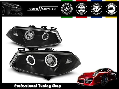 NEW HEADLIGHTS SET PROJECTOR LPRE12 RENAULT MEGANE II 2002 2003 2004 2005 ANGEL EYES RHT