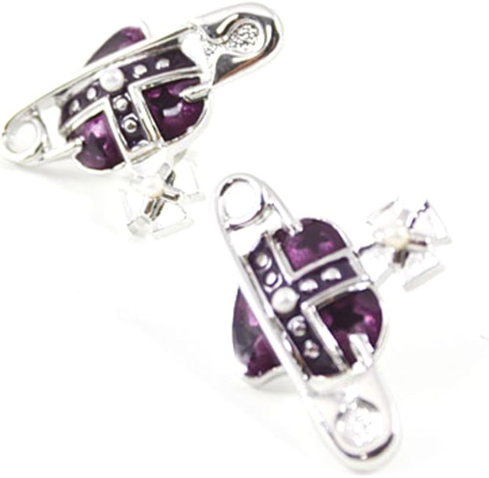 VIVIENNE WESTWOOD Safety Pin Heart Orb Earrings Jewelry