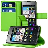 kwmobile Elegant synthetic leather case for the Huawei Ascend Y300 with magnetic fastener and stand function in green