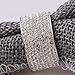 Jewelrysays 12MM Wide 8 Row Clear Crystal Ring Men Women Stainless Steel Iced Out Rings(Silver,9)