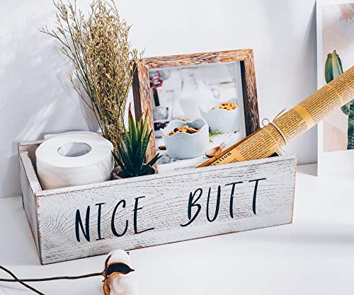 image for TIMEYARD Nice Butt Bathroom Decor Box - Toilet Paper Holder - Farmhous