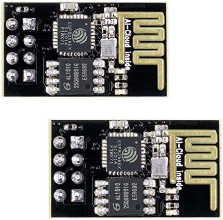 Addicore 2 Pack ESP8266 ESP-01 WiFi Wireless Tranceiver Module 1MB Flash in Antistatic Foam Arduino Compatible