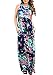 Dearlovers Women Sleeveless Floral Long Maxi Casual Dress X-Large Size Navy