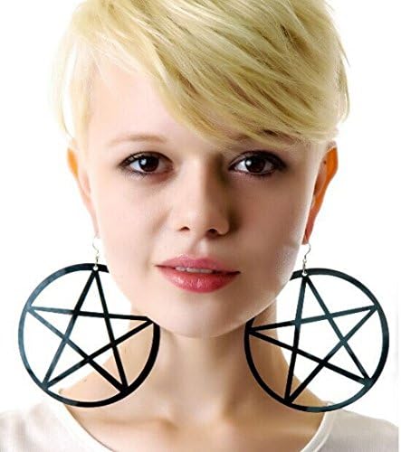 Mygoodie Jewelry Nightclubs wealthy Acrylic Pierced five-pointed star hip hop earrings