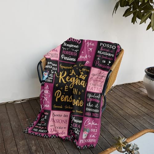 Women Retirement Gifts, Female Retirement Gift, Colleague Gift Job Changing, Farewell Gift Idea for Coworker, Retirement Gifts for Colleague, Mom, Grandma, Friend, Pension Blanket 150x130cm